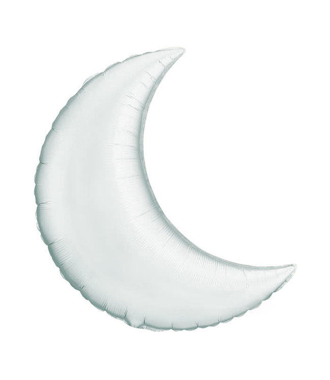 Qualatex 35 Inch Mylar Balloon-Crescent Moon Silver