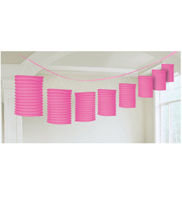 Amscan Inc. Paper Lanterns Garlands 3.5 M Pink