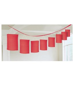 Amscan Inc. Paper Lanterns Garlands 3.5 M Red