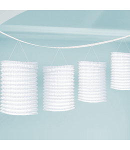 Amscan Inc. Paper Lanterns Garlands 3.5 M White