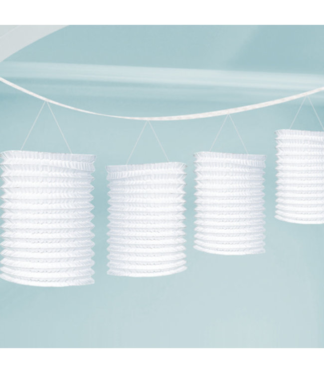 Amscan Inc. Paper Lanterns Garlands 3.5 M White