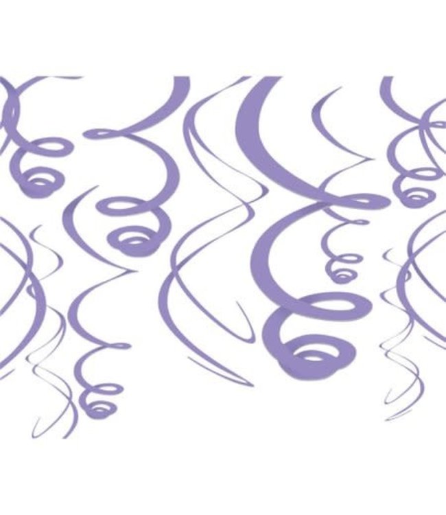 Amscan Inc. Plastic Swirls Decorations- Light Purple