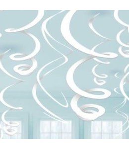 Amscan Inc. Plastic Swirls Decorations- White
