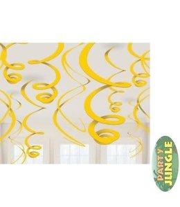 Amscan Inc. Plastic Swirls Decorations- Yellow