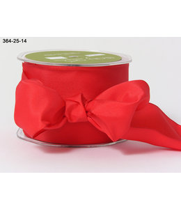May Arts Wired Satin Ribbon  2.5 Inch X 20 Yards -  Red