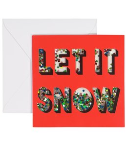 Hema Card With Confetti - Christmas Let It Snow (13.5x15.5) cm
