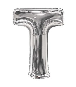 Conver USA 34 Inch Airfill Balloon Letter T Silver