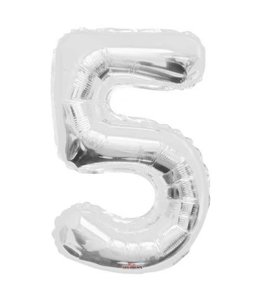 Conver USA 34 Inch Balloon Number 5 Silver