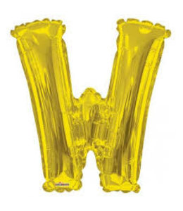 Conver USA 34 Inch Airfill Balloon Letter W Gold