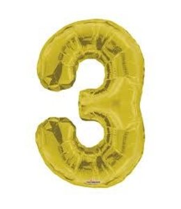 Conver USA 34 Inch Balloon Number 3 Gold