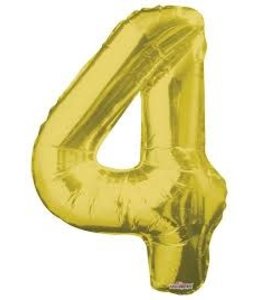 Conver 34 Inch Balloon Number 4 Gold