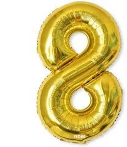 Party Balloon 40 Inch Balloon Number 8 Gold