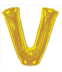 Conver USA 34 Inch Balloon Letter V Gold