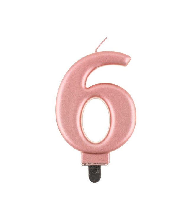 Godan Candle Number 6-Rose Gold
