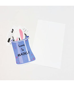 San Lori Design Little Rock Greeting Card-Love is Magic Bunny
