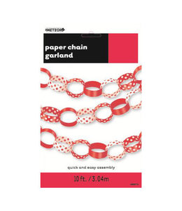Unique Paper Chain Dots 5 ft -  Ruby