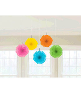 Amscan Inc. Mini Fan Deco 5 Count - Multi
