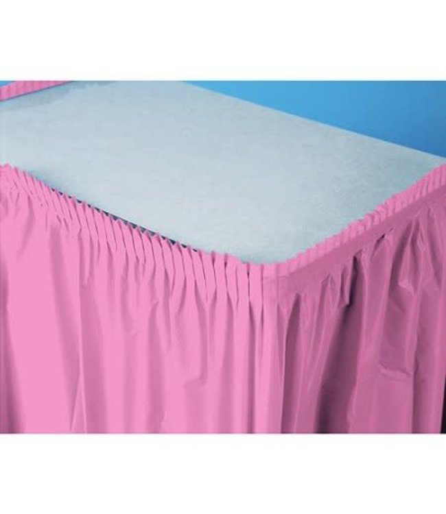 Amscan Inc. Plastic Table Skirts - 14 Ft. X 29 Inch New Pink