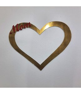 Photo Booth Frame (57x47)-Gold Heart Mom