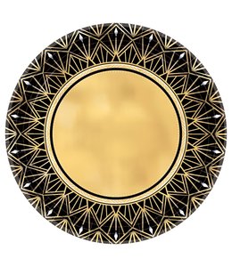 Amscan Inc. Glitz & Glam Metallic Round Plates, 10 1/2 Inch