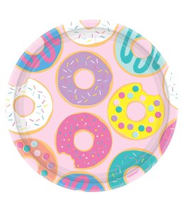 Amscan Inc. Donut Party Round Plates, 9 Inch 8/pk