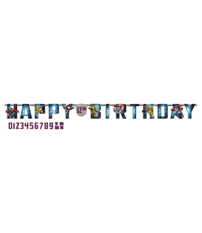 Amscan Inc. Transformers Jumbo Add-An-Age Letter Banner 10 1/2 Feet