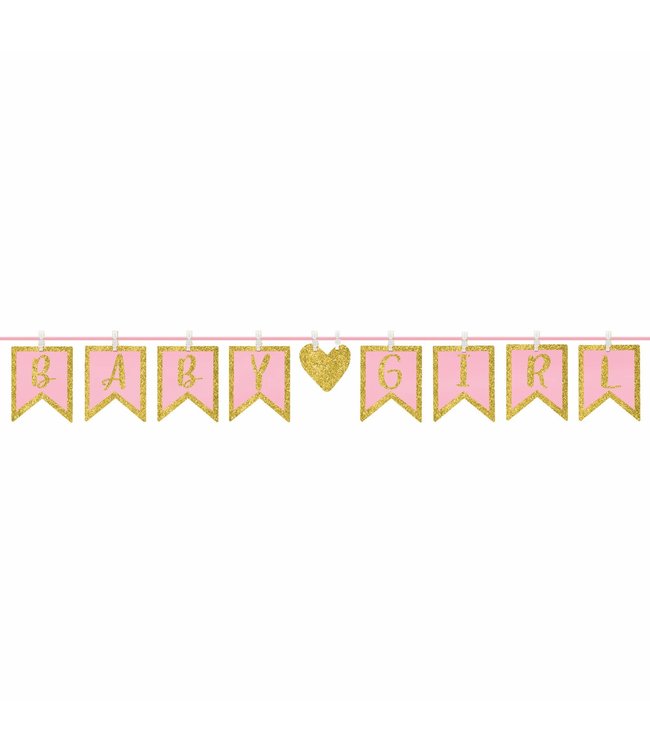 Amscan Inc. Clothespin Letter Banner - Girl 12 ft x 6 3/8 Inches