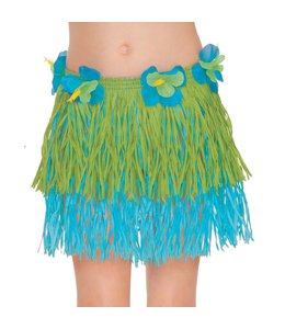 Amscan Inc. Child Two-Tone Hula Skirt - Blue & Green