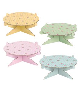 Amscan Inc. Tea Party Mini Cake Stands 5 Inches 4/pk