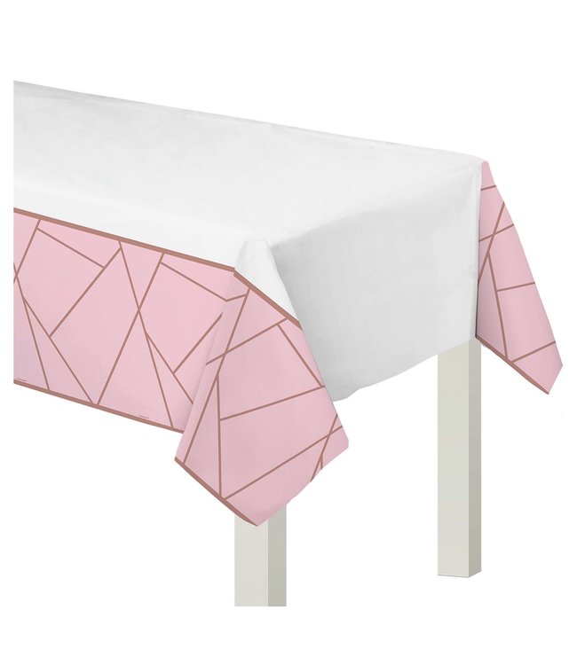 Amscan Inc. Blush Wedding Plastic Table Cover