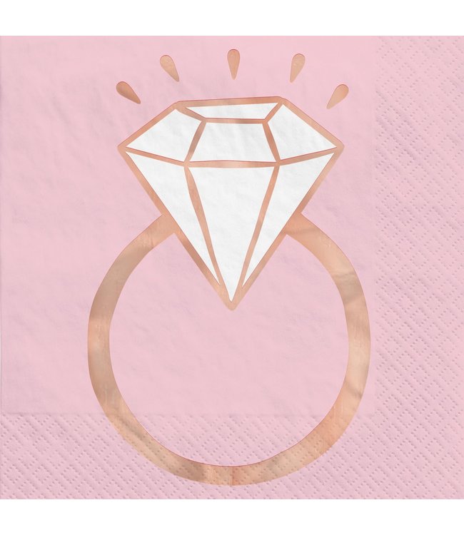 Amscan Inc. Blush Wedding  Luncheon Napkins - Hot-Stamped