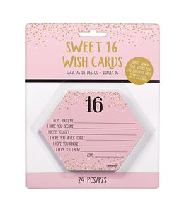 Amscan Inc. Blush Sixteen Wishes Cards (3 1/2X4 5/8) Inches 24/pk