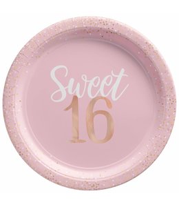 Amscan Inc. Blush Sixteen Foil Plates,  10 1/2 Inch