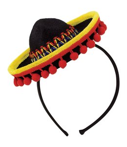 Amscan Inc. Sombrero Headband Fabric w/ Ball Fringe