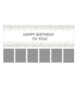 Amscan Inc. Birthday Accessories Silver & Gold Giant Customizable Banner (65X20) Inches