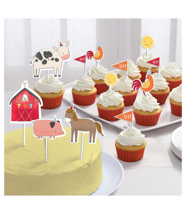 Amscan Inc. Barnyard Birthday Paper Topper Kit 12 pcs