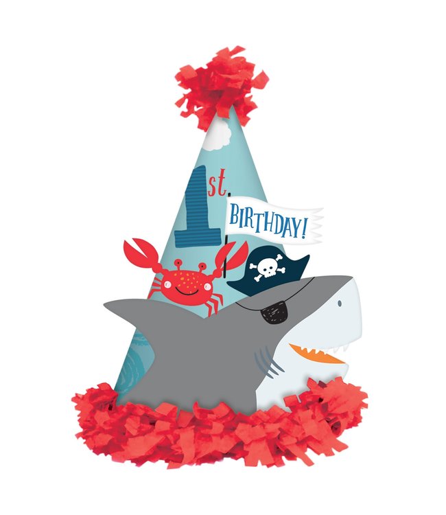 Amscan Inc. Ahoy Birthday Cone Hat - Paper