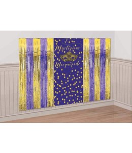 Amscan Inc. A Night In Disguise Fringe & Scene Setters  Combo Backdrop (195X 35) Inches