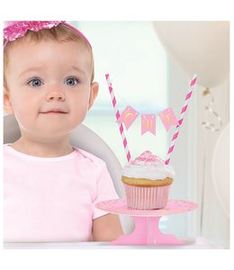 Amscan Inc. 1st Birthday Pink Mini Cake Stand Kit