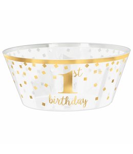 Amscan Inc. 1st Birthday Large Plastic Serving Bowl 10 Inches