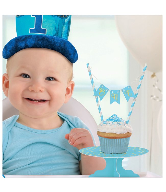 Amscan Inc. 1st Birthday Blue Mini Cake Stand Kit