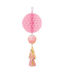 Amscan Inc. Oh Baby Girl Honeycomb Decoration w/ Tassel Tail 29 1/2 Inch