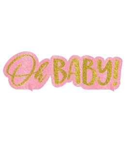 Amscan Inc. Oh Baby Girl Glitter Centerpiece (4 1/2X14) Inches