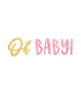Amscan Inc. Oh Baby Girl - Letter Banner 12 Feet 7 1/2 Inch Letters