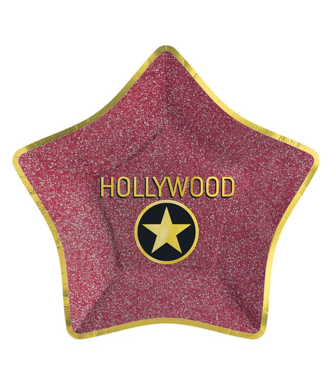 Amscan Inc. Movie Night Star Shaped Metallic Plates, 10 1/2 Inch 8/pk