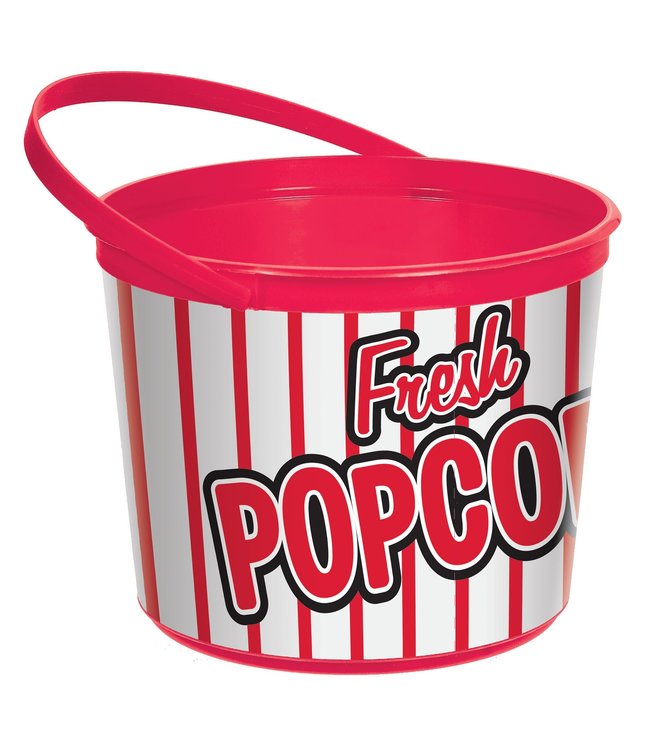 Amscan Inc. Movie Night Plastic Popcorn Bucket w/ Handle (7X8.75) Inches 170 oz.