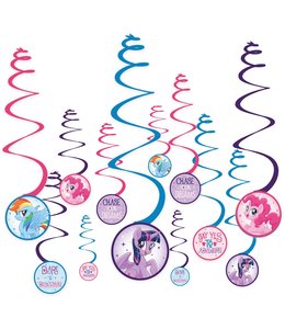 Amscan Inc. My Little Pony Friendship Adventures Value Pack Foil & Iridescent Swirl Decorations 12 pcs