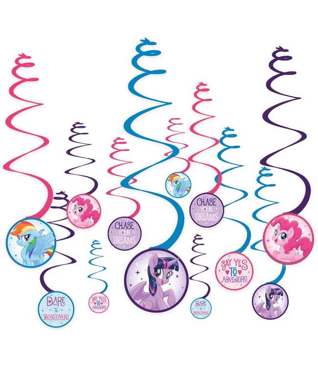 Amscan Inc. My Little Pony Friendship Adventures Value Pack Foil & Iridescent Swirl Decorations