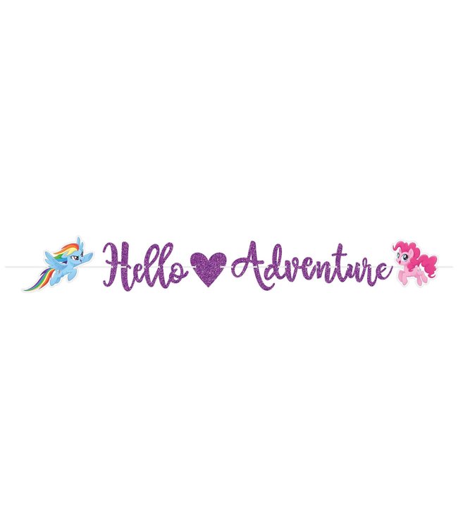 Amscan Inc. My Little Pony Friendship Adventures Glitter Ribbon Letter Banner