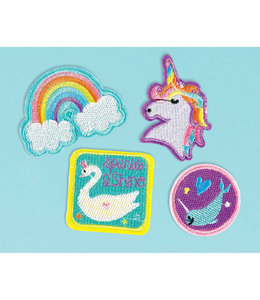 Amscan Inc. Magical Rainbow Birthday Embroidered Patches 4/pk